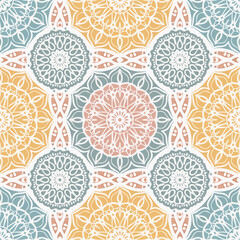 Intricate Mandala Pattern in Pastel Colors