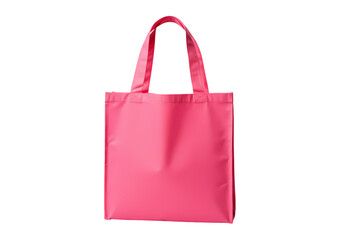 Vibrant Pink Tote Bag isolated on transparent background