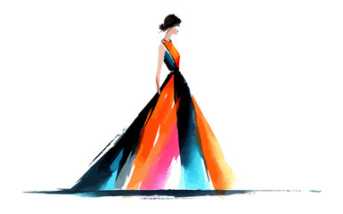 Colorful fashion design illustration