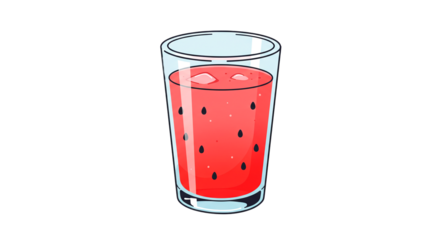 Refreshing summer drink juice glass beverage fruit healthy ice cold sweet tasty delicious refreshment vector on transparent background