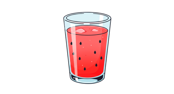 Refreshing summer drink juice glass beverage fruit healthy ice cold sweet tasty delicious refreshment vector on transparent background