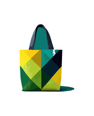 Colorful geometric design tote bag