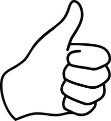 Minimalist Line Drawing of a Right Hand with Transparent Background human hand body part