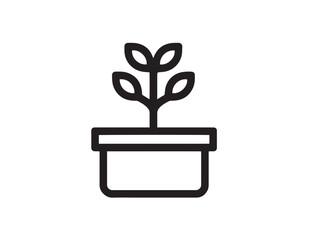 Elegant Seedling Planter Agricultural Equipment Icon in Minimal Farming Vector Artwork