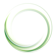 Bright green smooth circle ring frame abstract geometric background. Vector futuristic tech design