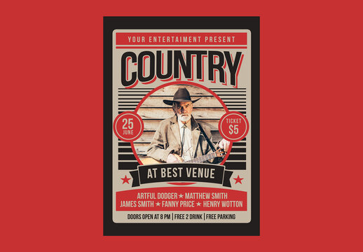 Country Music Poster Flyer