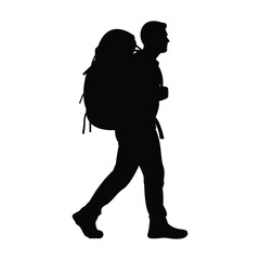 Silhouette of a soldier carrying a backpack, symbol of survival, mission, and endurance.