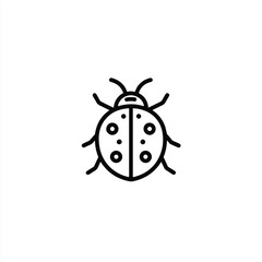Obraz premium Ladybug icon simple vector illustration for web and mobile design perfect for nature themed projects