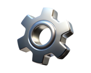 metal gears isolated on white