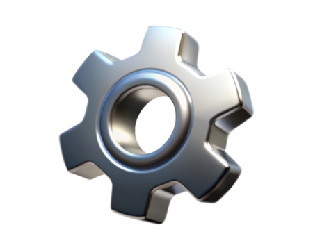 metal gears isolated on white