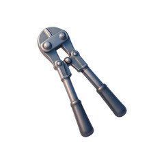 Heavy duty bolt cutters tool isolated on transparent background