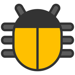yellow bug icon