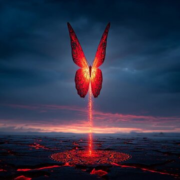 colors, 1 is butterfly --aspect a into from molten bright root chakra bright red , a a beautiful flying free mandala lava sky freedom upward 1_1_4K_10s 86472245 1