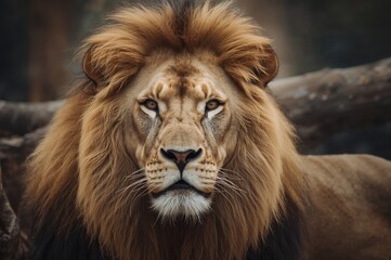 Fototapeta premium Adult male lion with a full mane