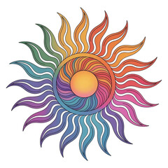 Naklejka premium abstract sun vector illustration