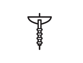 Agricultural Soil Auger Icon with Elegant Minimal Vector Clean Artwork Design