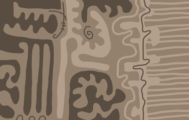 Minimal abstract image for printing. Picture for modern interiors. The picture is painted by hand on a tablet. © neurostructure