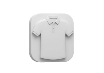 Polo Shirt Mold: A Detailed View isolated on transparent background