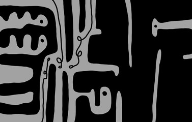 Minimal abstract image for printing. Picture for modern interiors. The picture is painted by hand on a tablet. © neurostructure