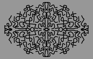 Minimal abstract image for printing. Picture for modern interiors. The picture is painted by hand on a tablet. © neurostructure