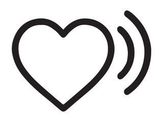 Ringing or Pulsating Heart Icon