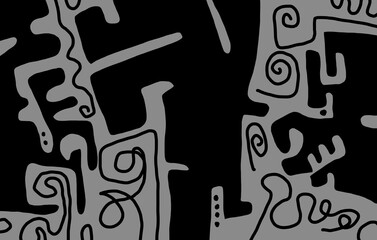Minimal abstract image for printing. Picture for modern interiors. The picture is painted by hand on a tablet. © neurostructure
