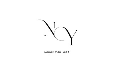 NY, YN, N, Y abstract letters logo monogram
