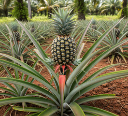 pineapple in the garden