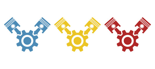 engine icon on white background,Vector illustration