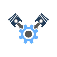 engine icon on white background,Vector illustration