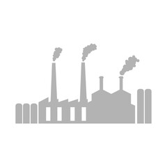 factory icon on white background, vector illustration