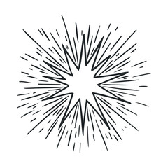 Fototapeta premium Dynamic burst of energy in a striking graphic design element