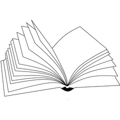 open book vector illustration
