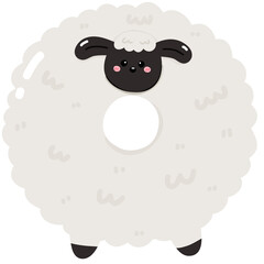 Kawaii Animal Donuts, Cute Dessert Illustrations with Animal Face
