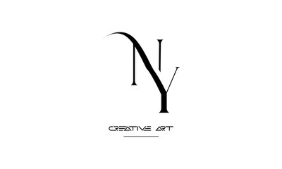 NY, YN, N, Y abstract letters logo monogram