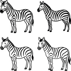 Obraz premium Heads of different African Animals Icon Set. Editable Stroke., Animal Outline Icons in Animal Line Icon Set 