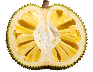  Half-Cut Breadfruit Showing Yellow Flesh, Transparent PNG