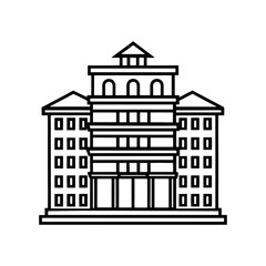 vector illustration of building line art