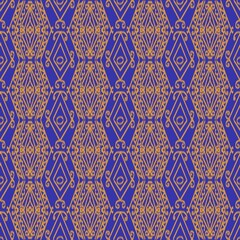 seamless pattern of Thai style mandala doodle