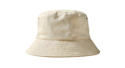Cream bucket hat, front view (1)