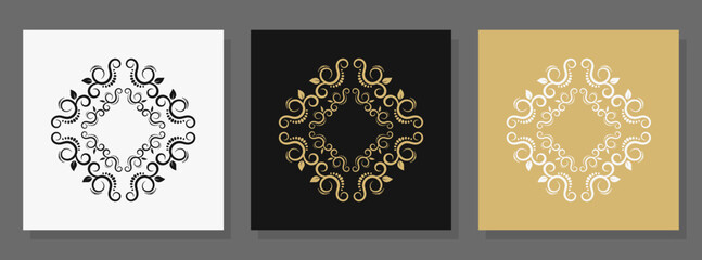 illustration mandala arabesque floral ornament design vector
