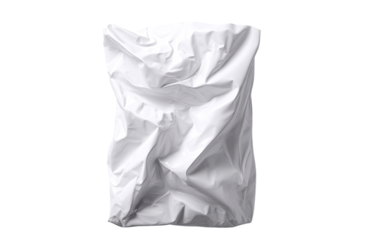 Wrinkled white package