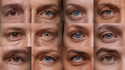 Eye Variations: 10 Diverse Shapes on White