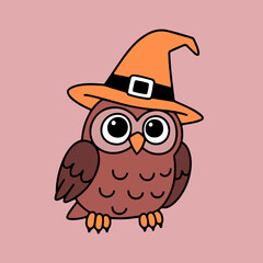 Cute owl bird cartoon vector icon illustration animal nature icon