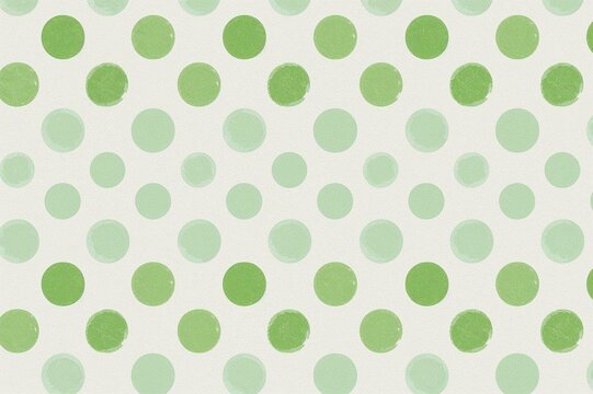 Crafted seamless design featuring green polka dots