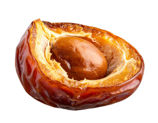 Obraz premium Halved Date Fruit Showing Seed, Isolated PNG