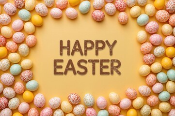 Easter greetings card featuring sweets