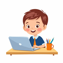 boy with laptop