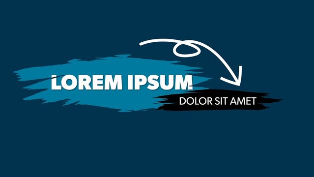 Brush Stroke Paint Arrow Drawing Fun Bright Lower Third