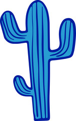 Obraz premium Hand-drawn cactus